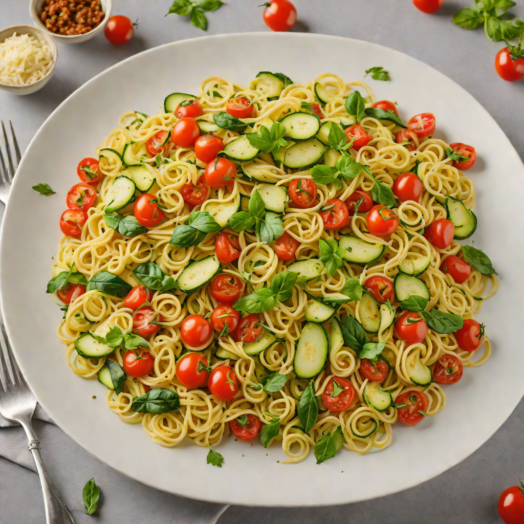 Sautéed Zucchini and Cherry Tomato Pasta