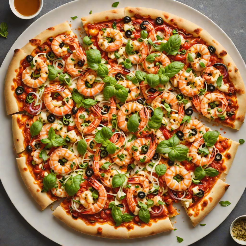 Shrimp Pizza with Sweet Chili Drizzle