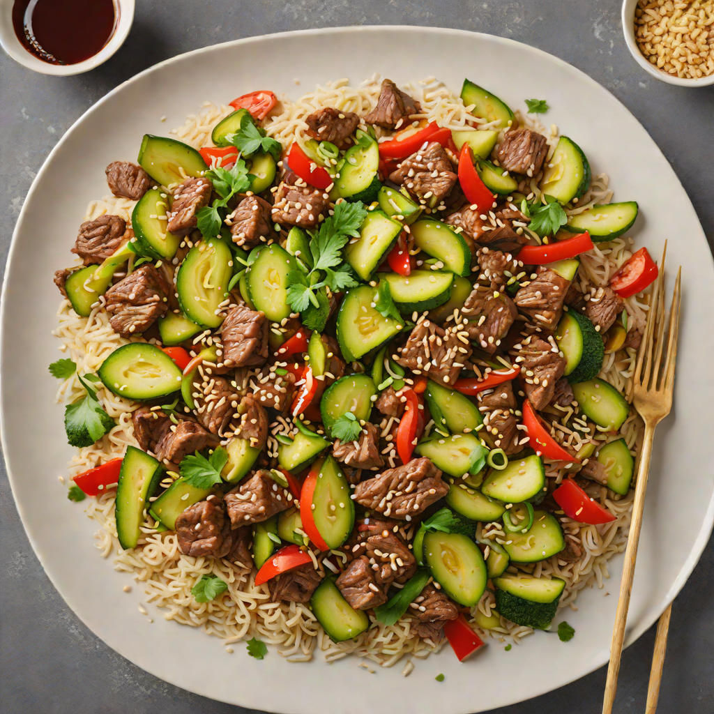 Beef Stir-Fry with Zucchini and Sesame
