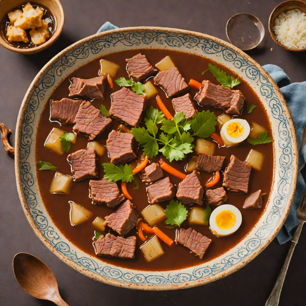 Ginger-Simmered Beef Sinigang with Tamarind Broth