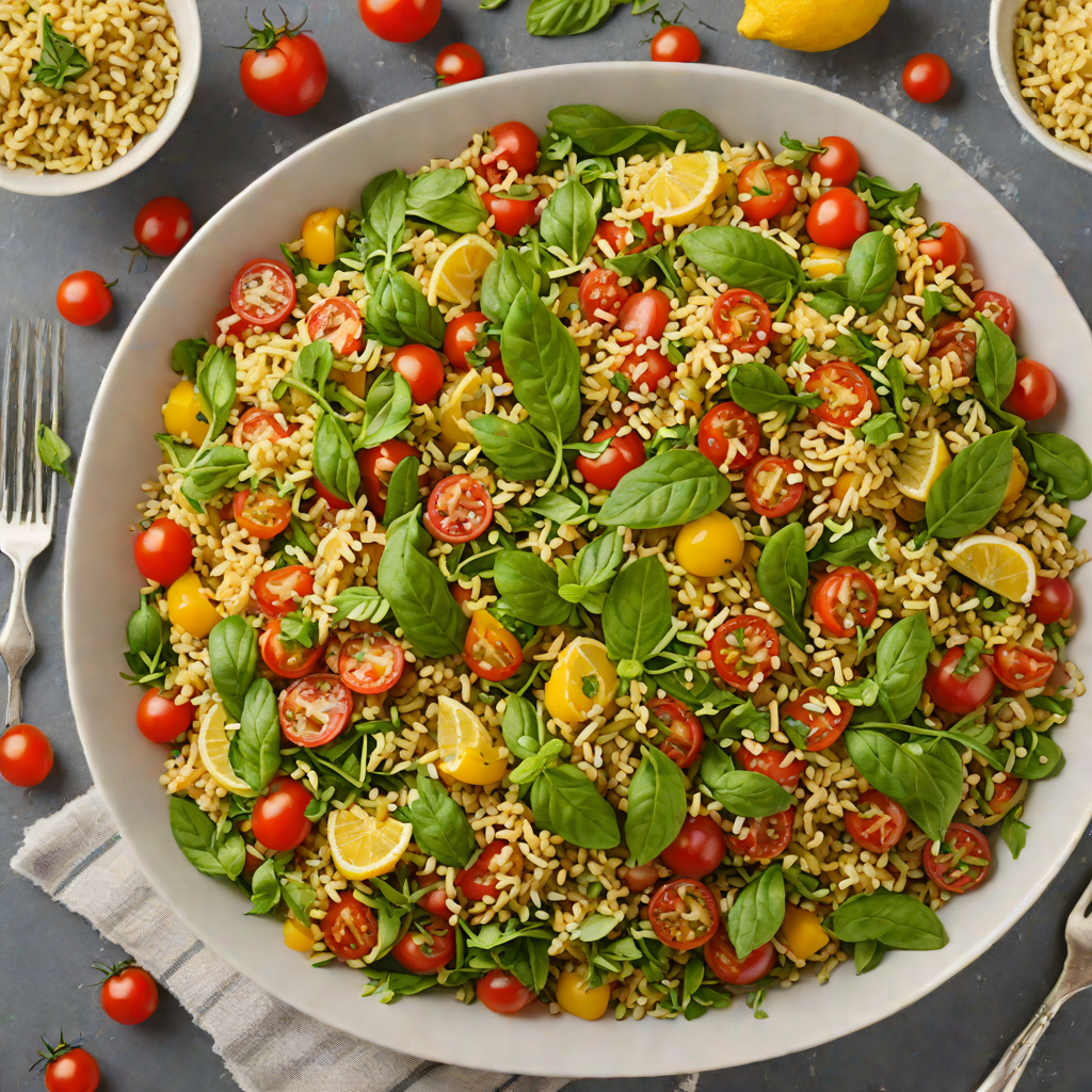 Lemon Basil Quinoa Salad with Cherry Tomatoes