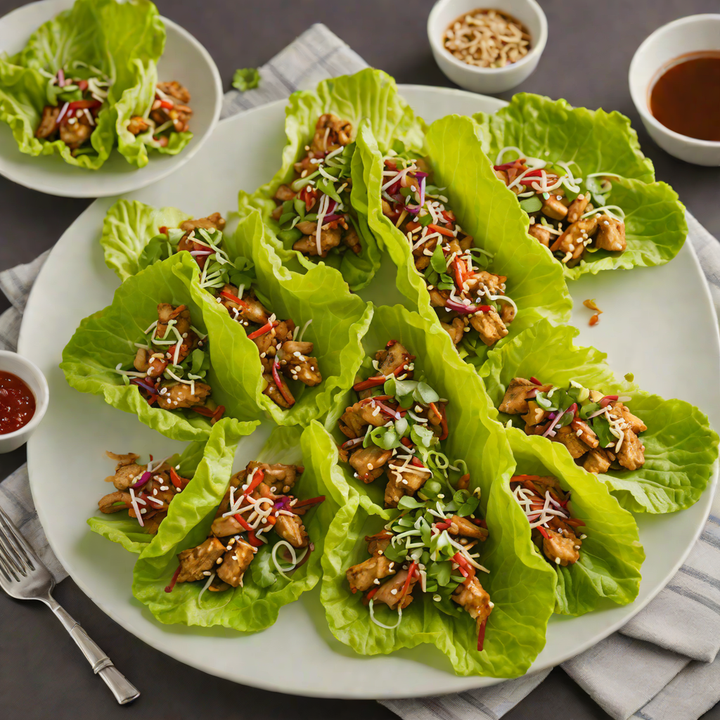 Soy-Ginger Glazed Chicken Lettuce Wraps