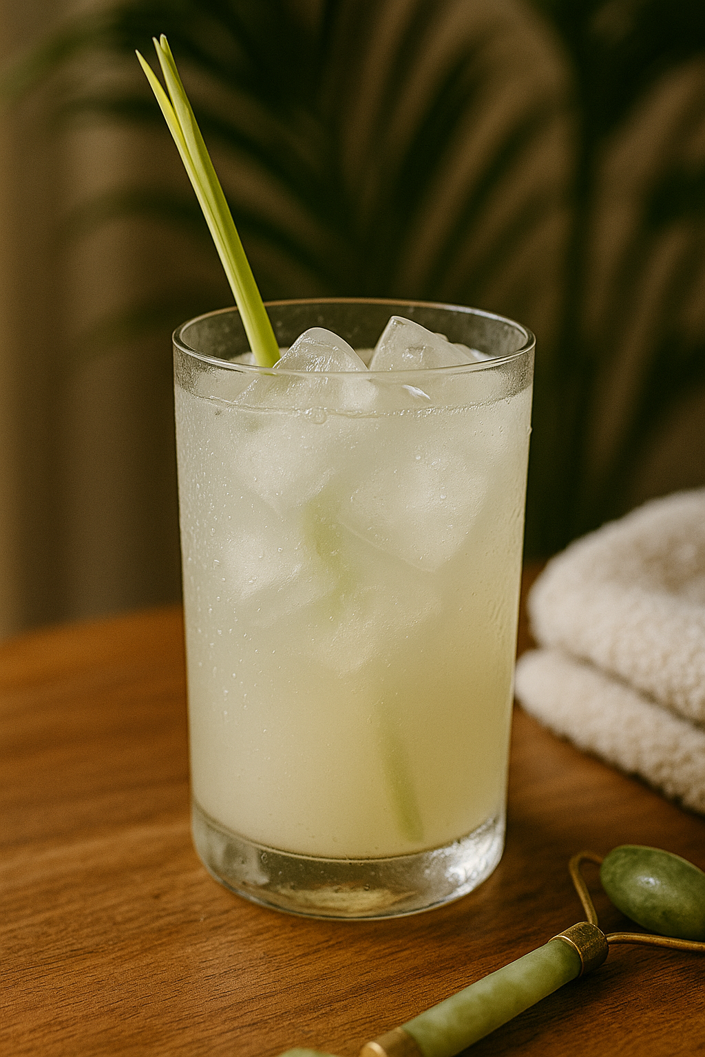 Ginger-Lemongrass Fizz with Coconut Water
