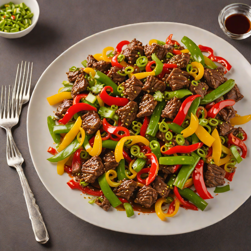Stir-Fried Szechuan Beef with Peppers and Scallions