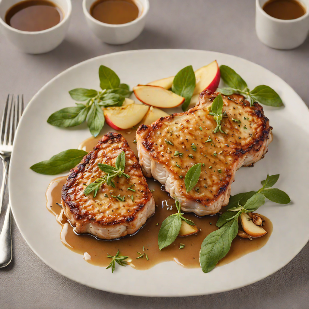 Crisp Pan-Seared Pork Chops with Apple and Sage Reduction