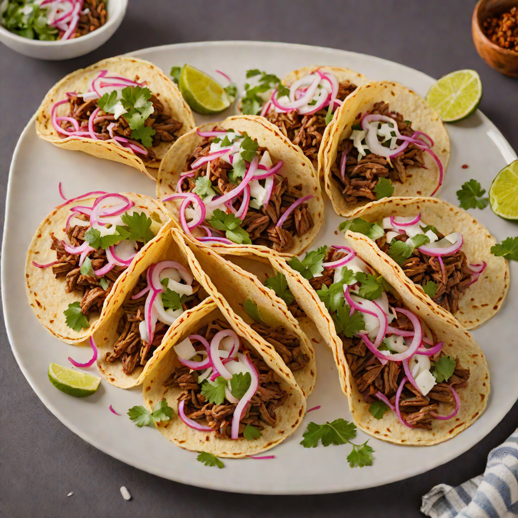 Spiced Barbacoa Beef Tacos with Pickled Onions