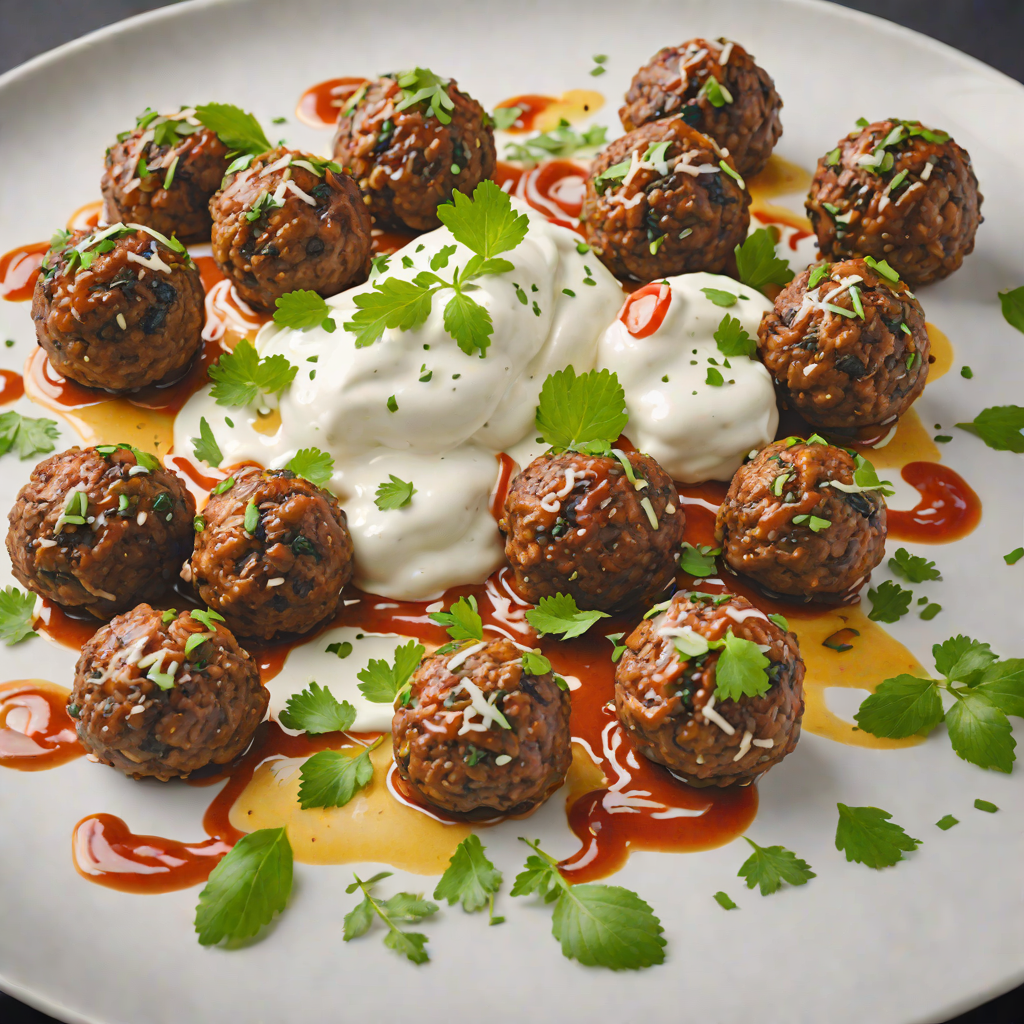 Mediterranean-Spiced Lamb Meatballs with Tzatziki Drizzle