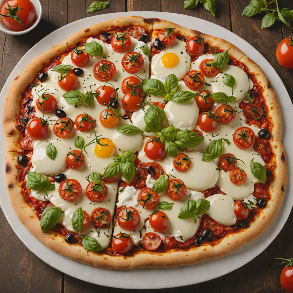 Wood-Fired Pizza with Fresh Mozzarella and Roasted Cherry Tomatoes
