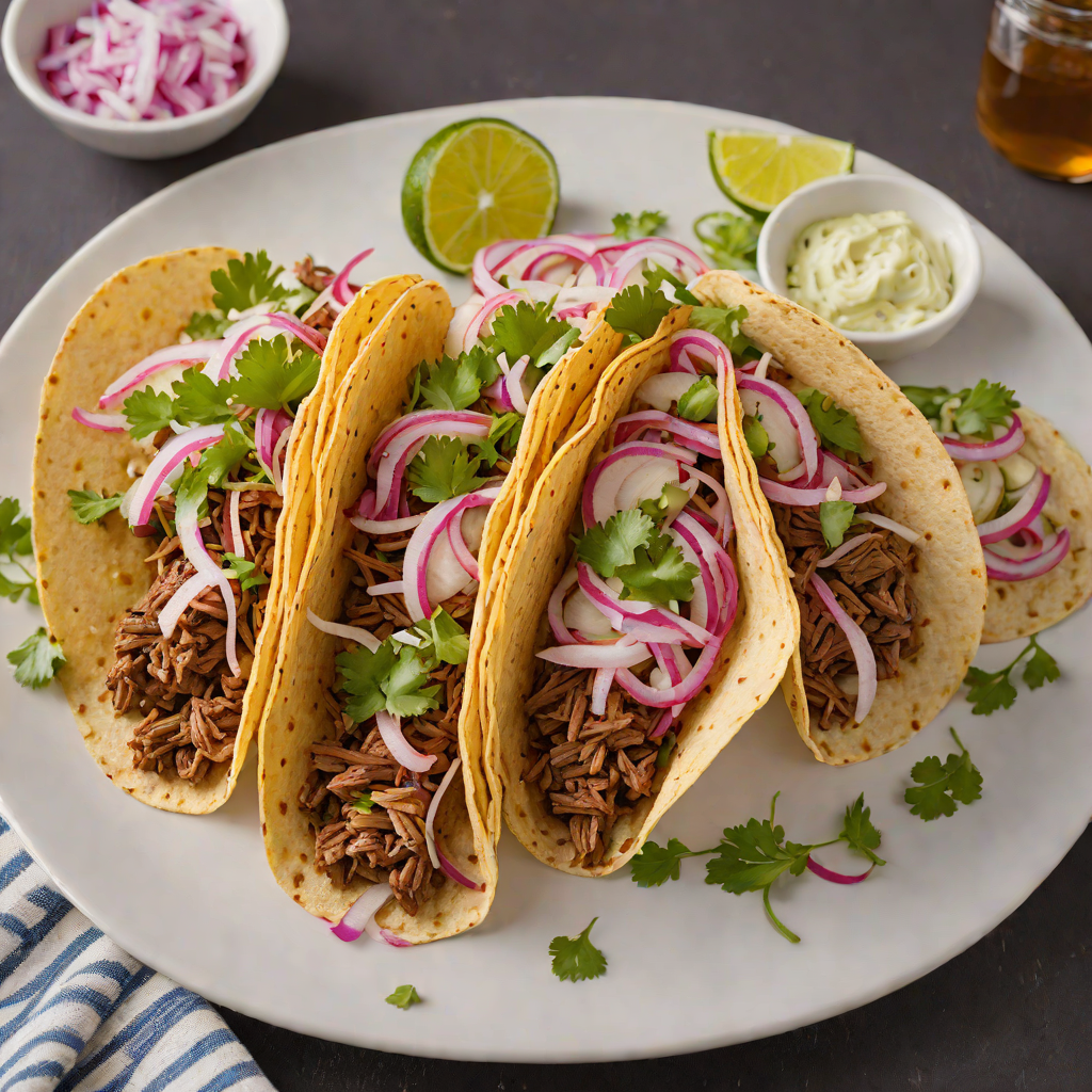 Wood-Fired Barbacoa Beef Tacos with Pickled Onion