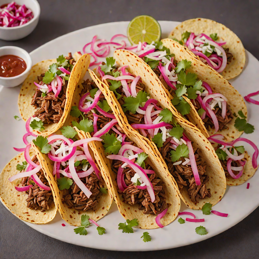 Wood-Fired Barbacoa Beef Tacos with Pickled Red Onions