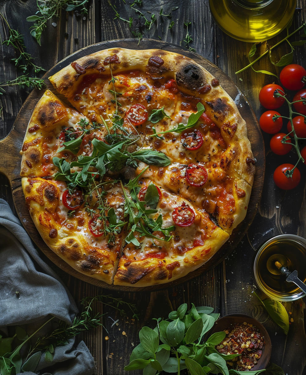 Wood-Fired Pizza with Charred Poblano and Oaxaca Cheese