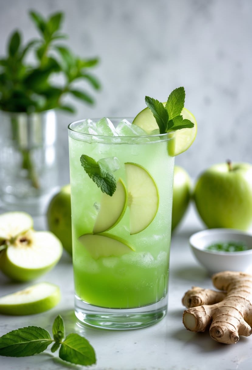 Shaken Mint Green Apple Fizz