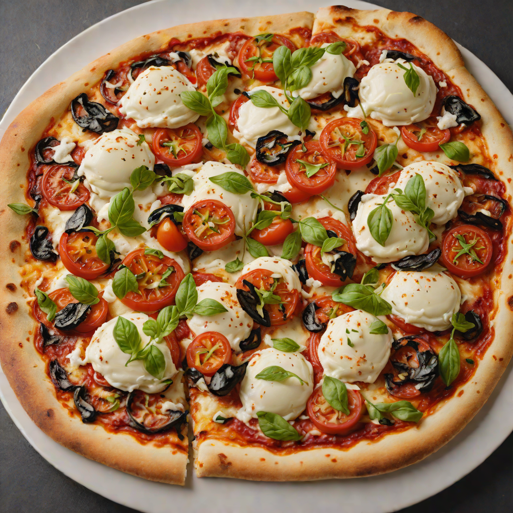 Charred Wood-Fired Pizza with Roasted Tomato and Mozzarella