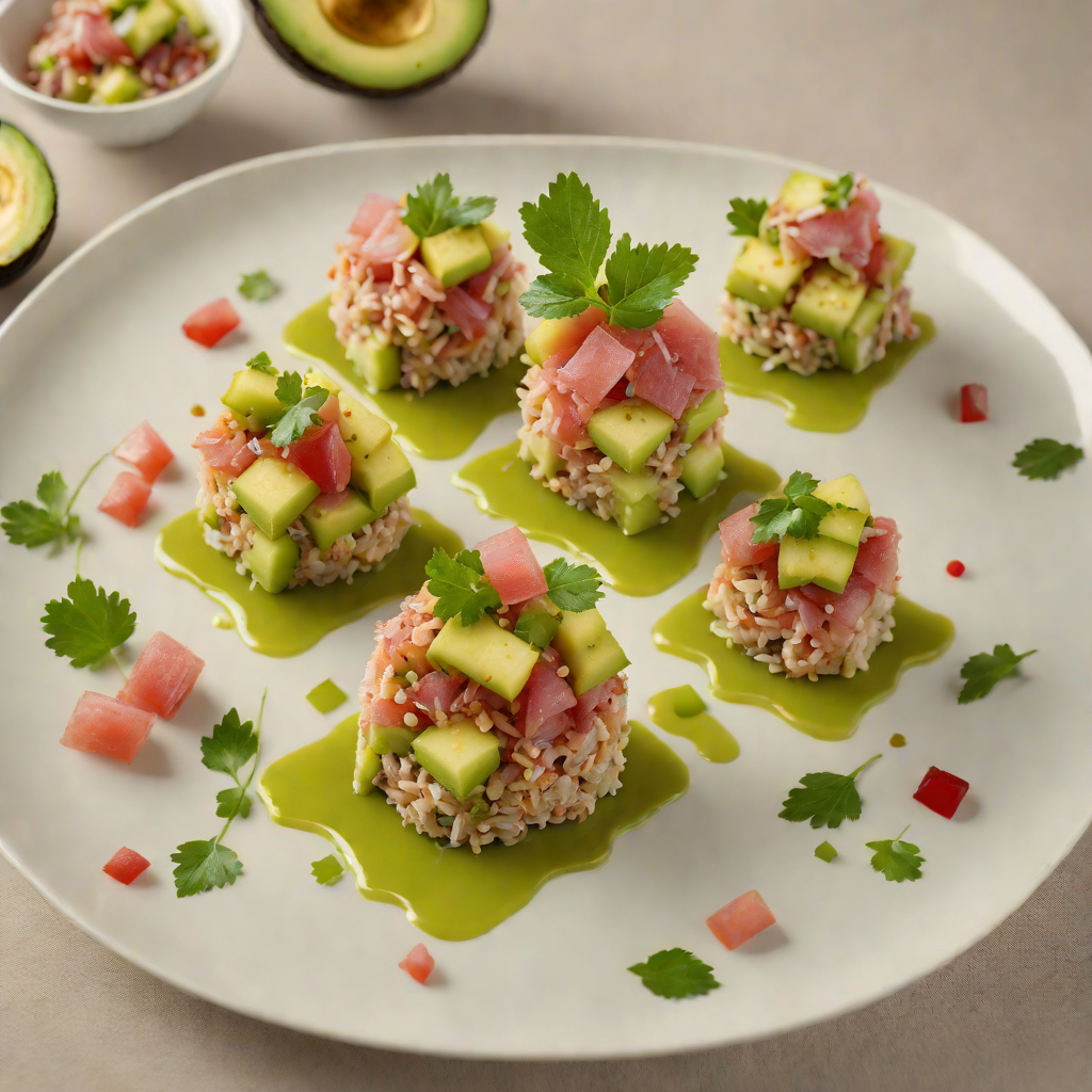 Sushi-Style Avocado and Tuna Tartare Stack