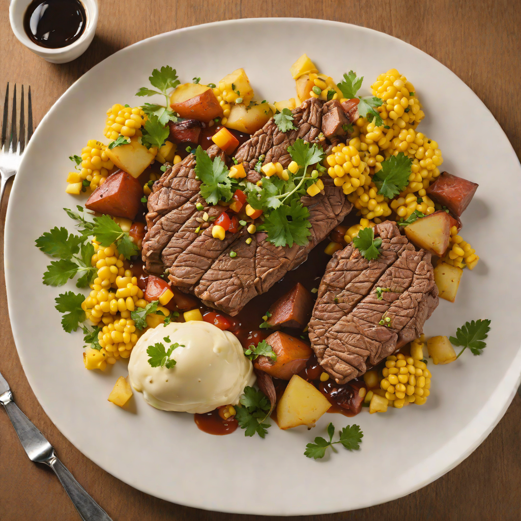 Slow-Cooked Beef with Aymara Potatoes and Corn