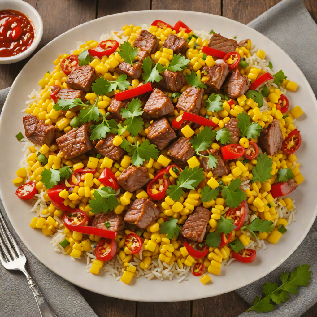 Spicy Bolivian-Style Pork Stir Fry with Corn and Peppers