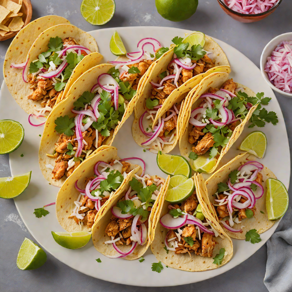 Chipotle-Lime Chicken Tacos with Pickled Red Onion