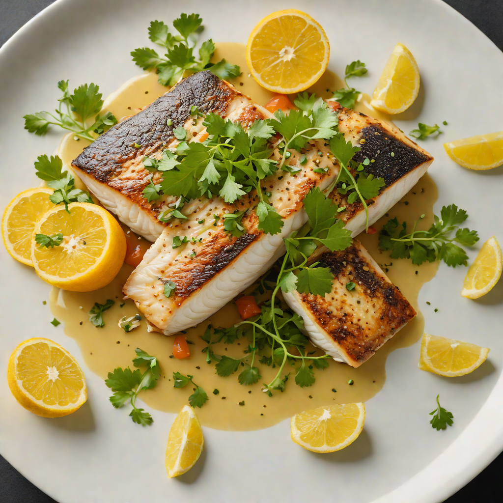 Pan-Seared Sea Bass with Citrus and Cilantro Vinaigrette