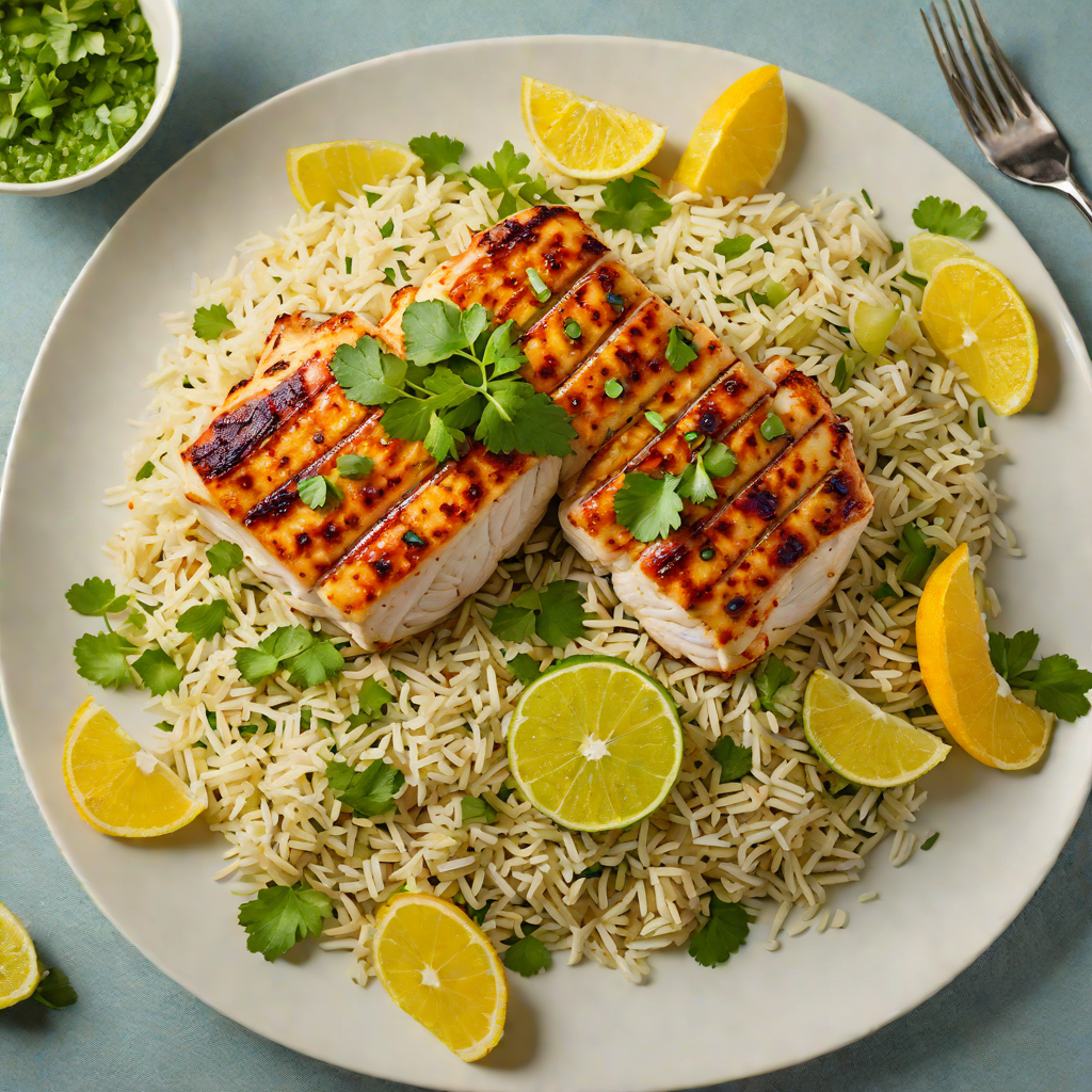 Grilled Citrus-Lime Chicken with Cilantro Rice