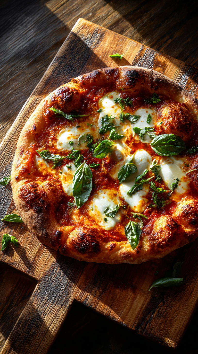 Wood-Fired Pizza with Roasted Tomato and Fresh Mozzarella