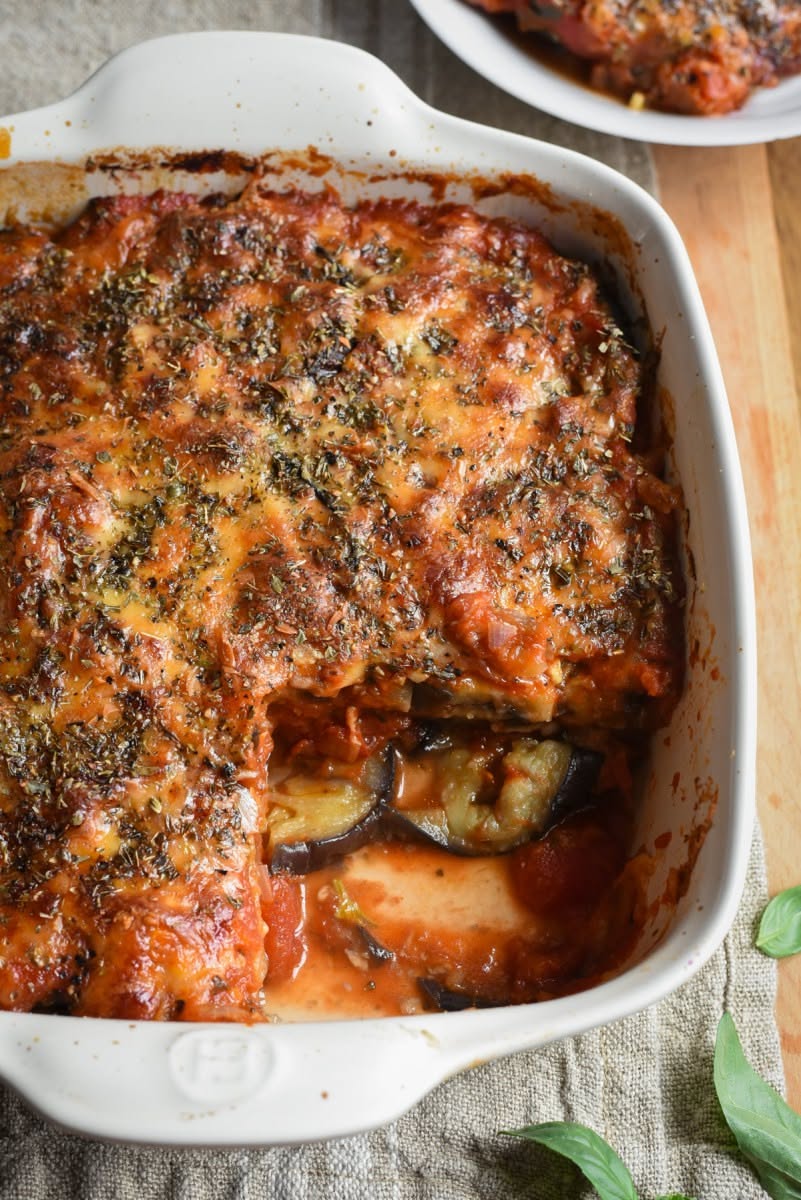 Oven-Roasted Eggplant and Tomato Gratin