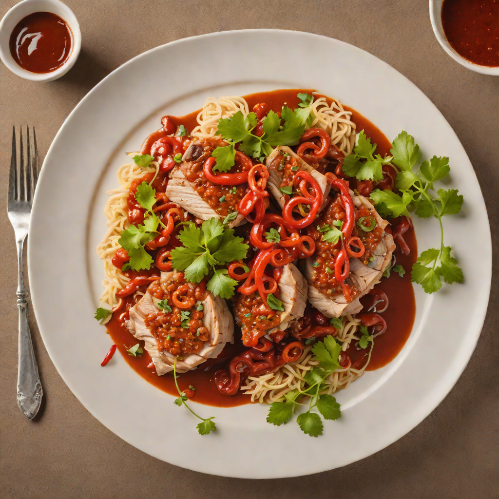 Slow-Cooked Guatemalan Pork with Red Chili Sauce