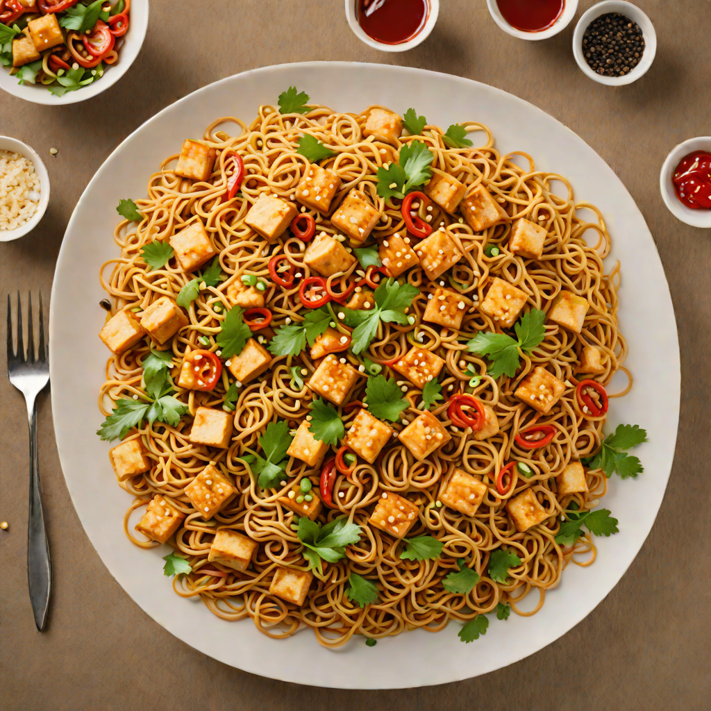 Spicy Szechuan Stir-Fried Noodles with Tofu