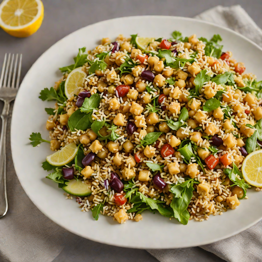 Sautéed Quinoa and Chickpea Salad with Lemon-Tahini Dressing