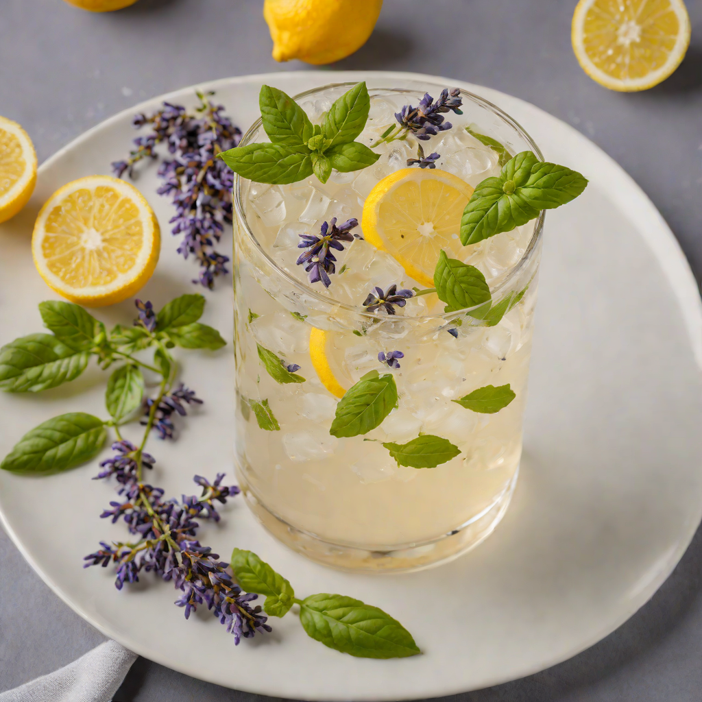 Lavender Lemon Basil Fizz
