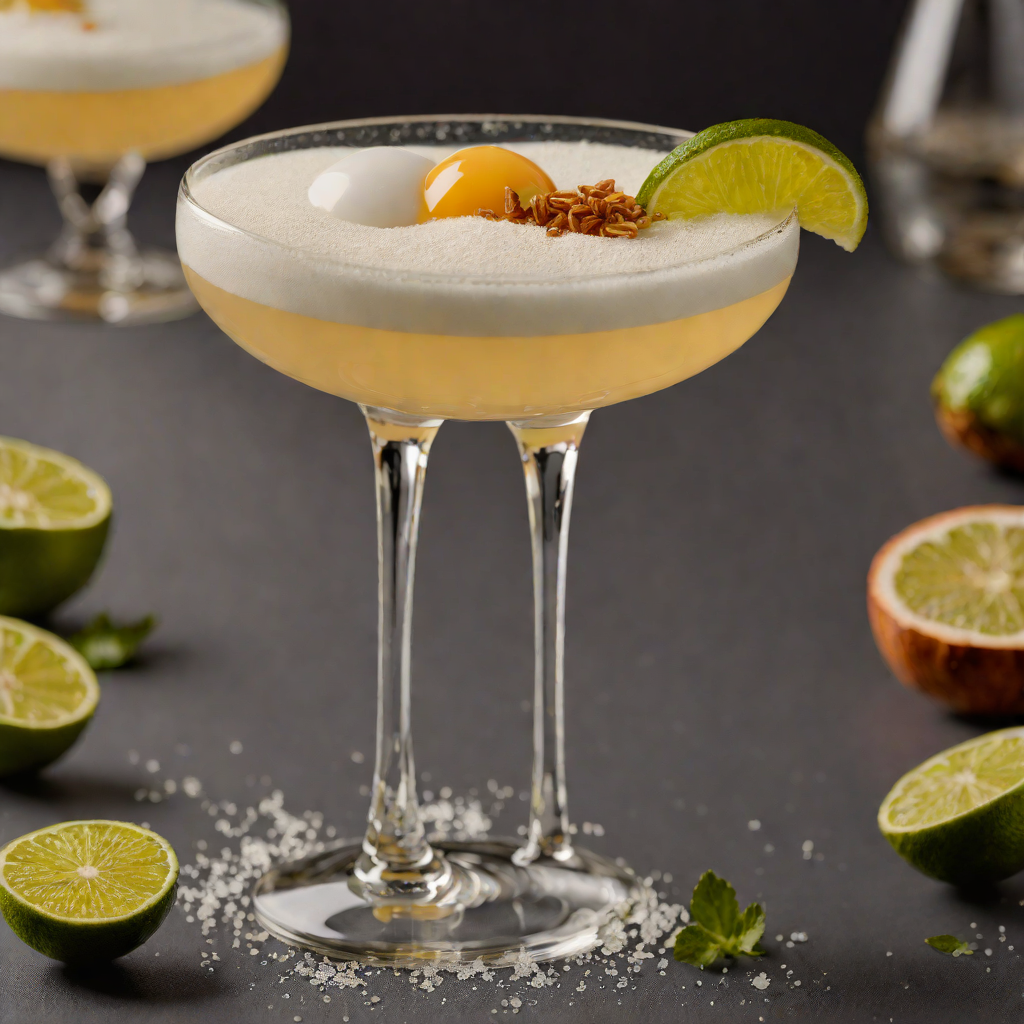 Honey-Lime Mezcal Sour with Egg White Foam