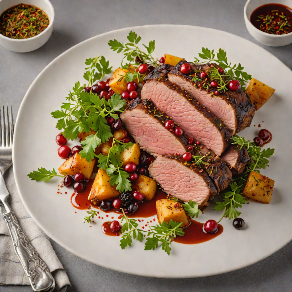 Slow-Roasted Kangaroo Shoulder with Pepperberry and Native Herb Rub