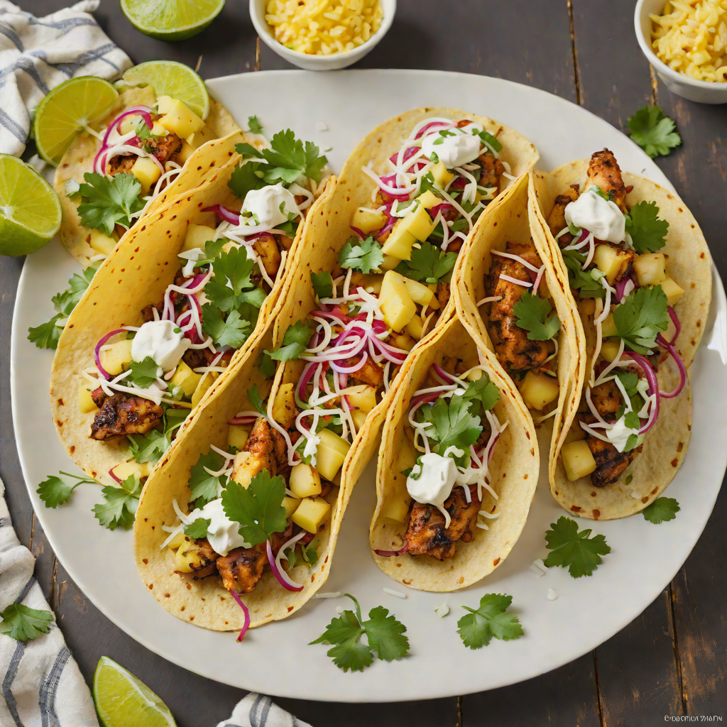Seared Pineapple and Jicama Street Tacos