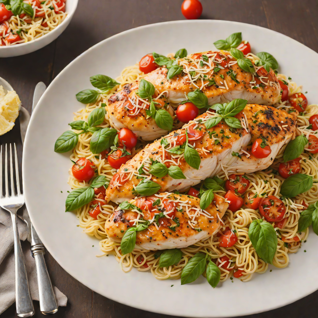 One-Pan Tomato Basil Chicken with Garlic and Parmesan