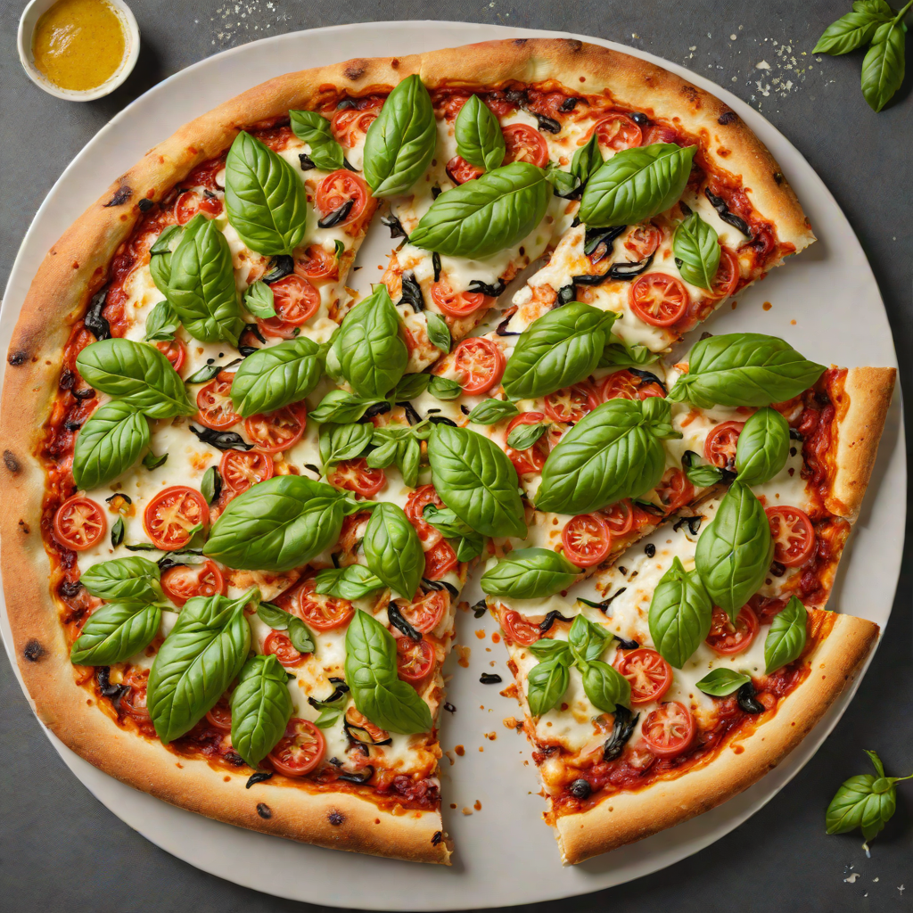 Charred Wood-Fired Margherita Pizza with Fresh Basil