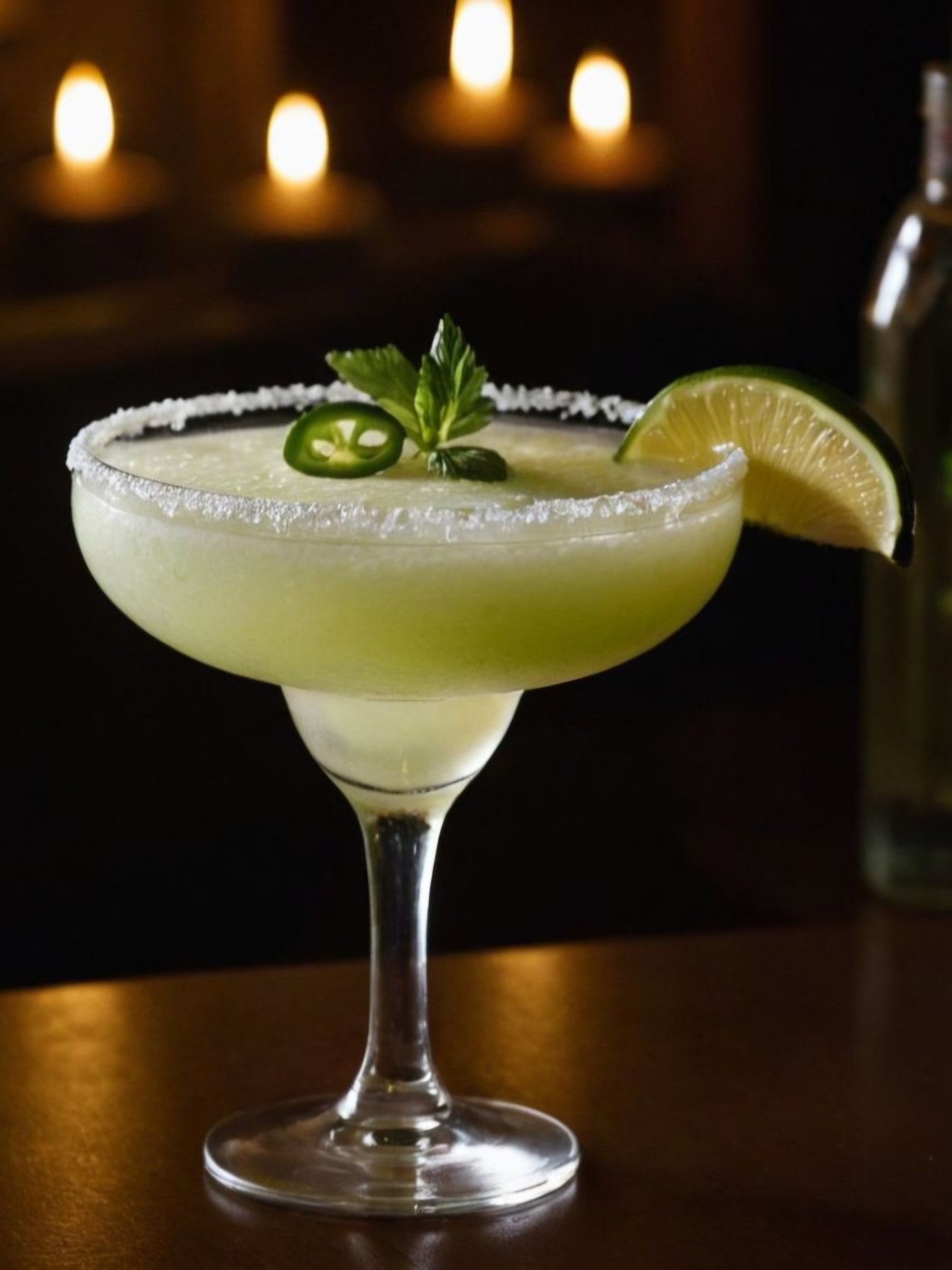 Ginger-Cilantro Margarita on the Rocks