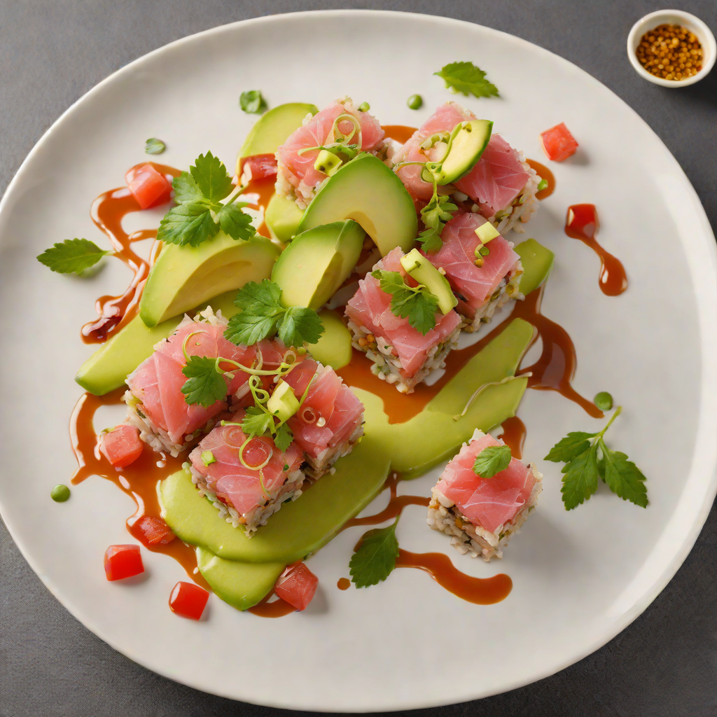 Sushi-Inspired Tuna Tartare with Avocado and Soy-Lime Dressing