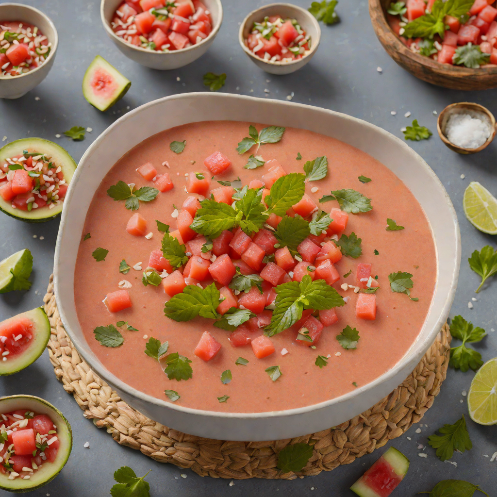 No-Bake Chilled Watermelon Gazpacho