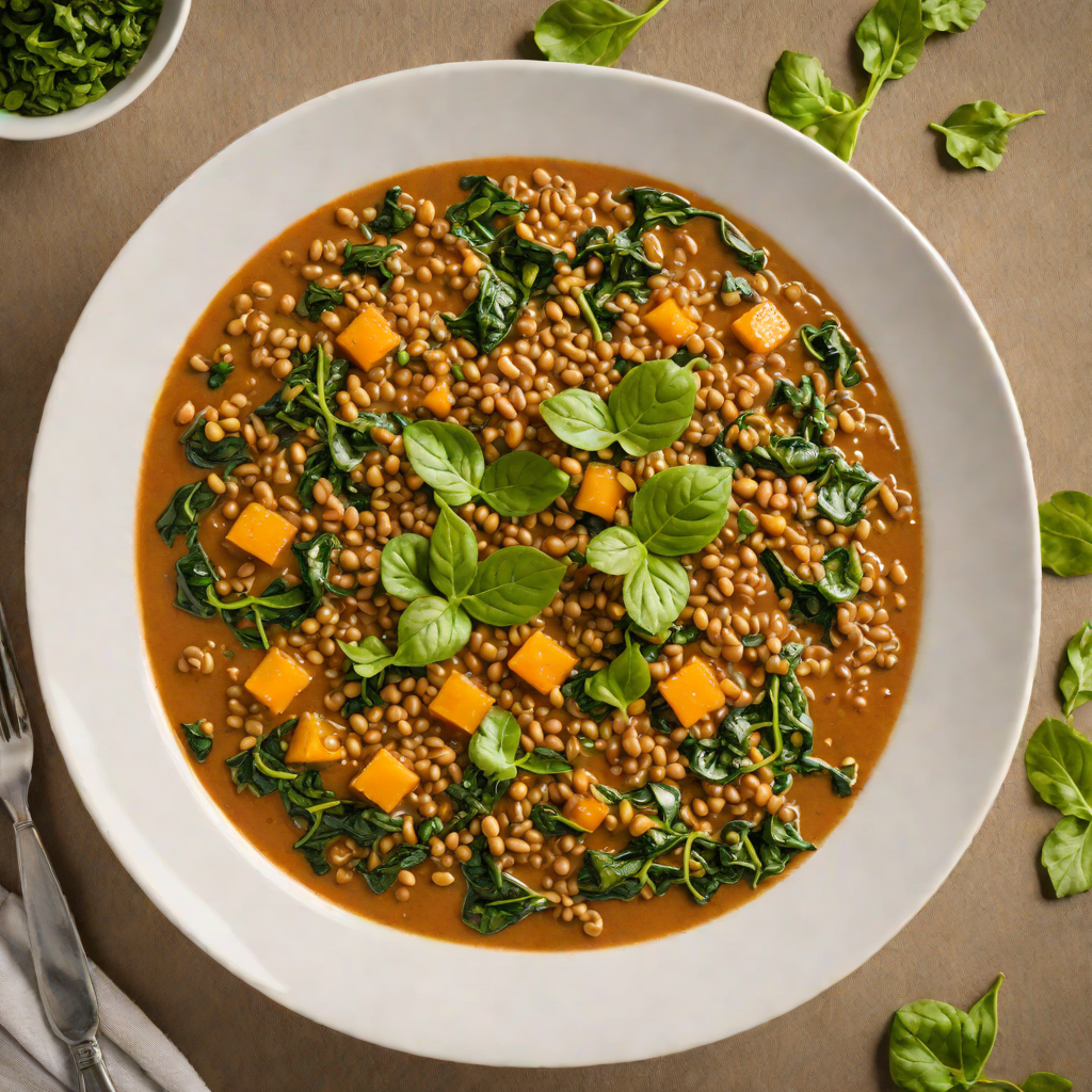 Savory Indian-Spiced Lentil Stew with Spinach