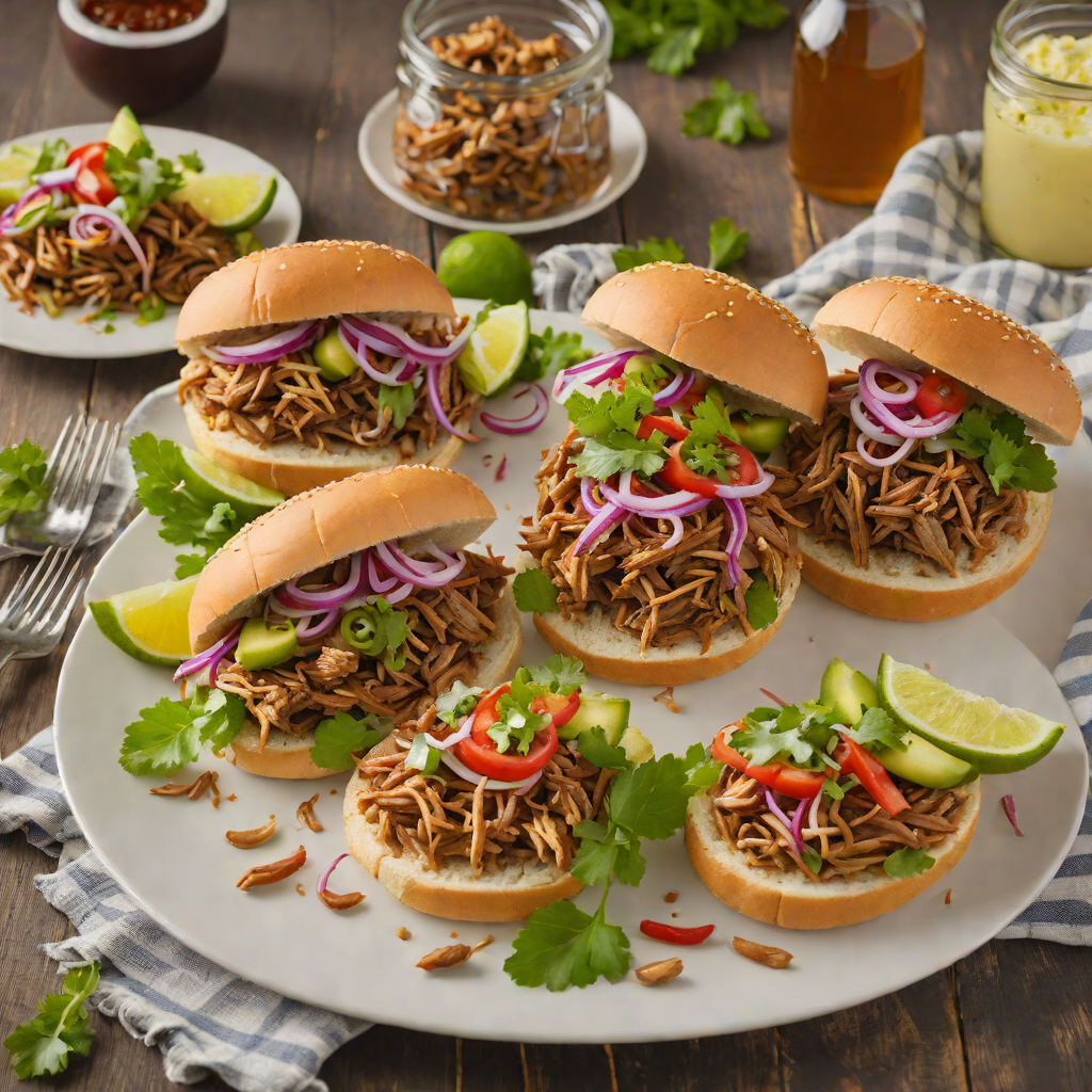 Spicy Jamaican Jerk Pulled Pork Sandwiches
