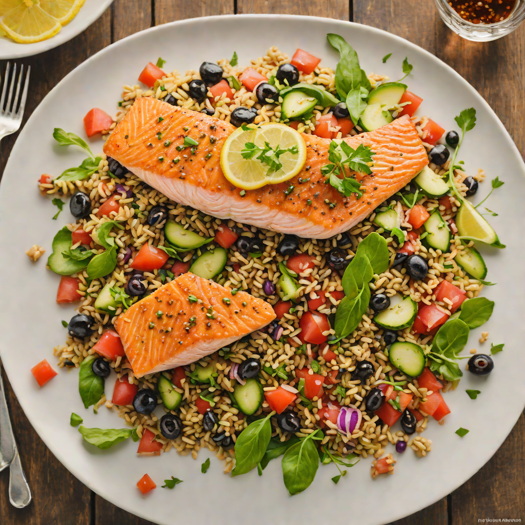 Pan-Seared Salmon with Mediterranean Quinoa Salad