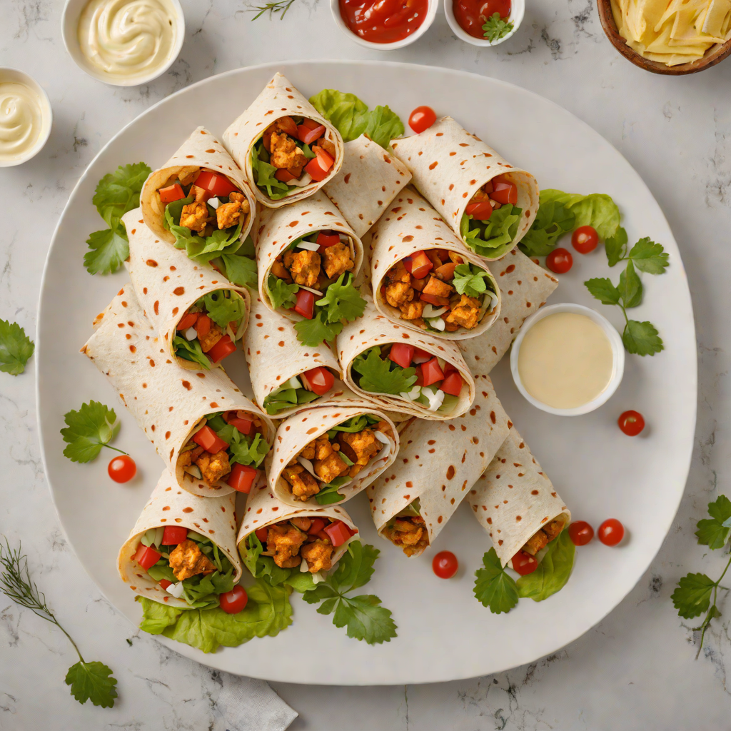 Spiced Chicken Wraps with Yogurt Sauce