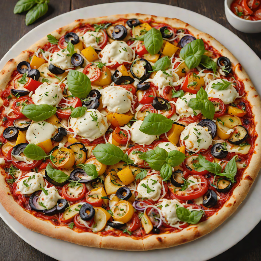 Wood-Fired Pizza with Roasted Vegetables and Mozzarella