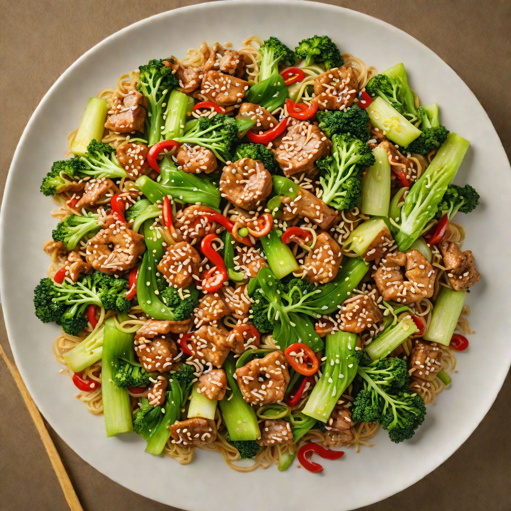 Spicy Pork Stir-Fry with Bok Choy and Sesame
