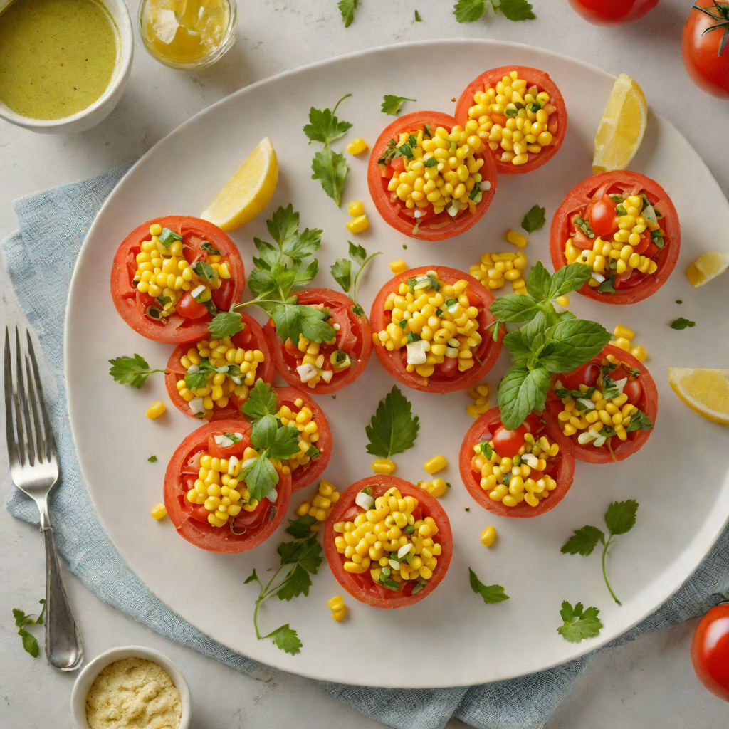 Tomato and Corn Grilling Tray with Herb Butter
