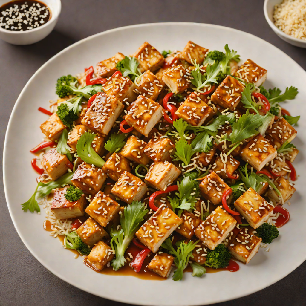 Crisp Tofu Stir-Fry with Garlic-Sesame Sauce