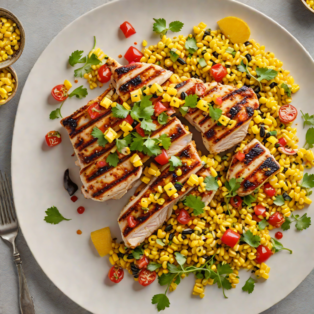 Grilled Citrus-Honey Chicken with Charred Corn Salsa