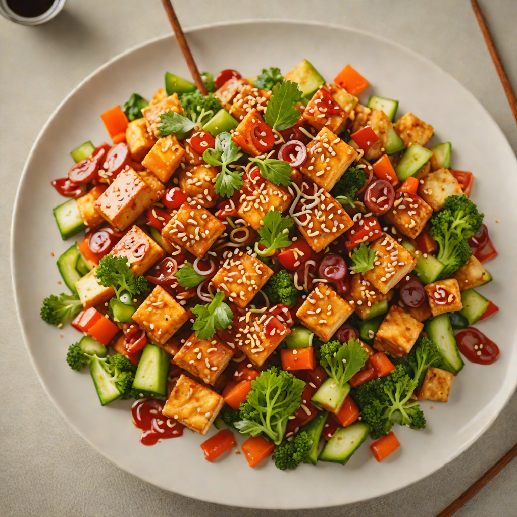 Spicy Korean-Inspired Stir-Fried Tofu with Gochujang and Vegetables