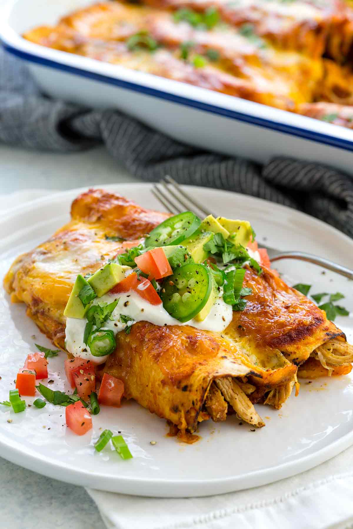 Street-Style Chicken Enchiladas