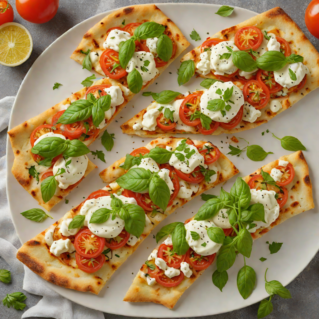 Baked Italian Herb-Infused Tomato and Mozzarella Flatbread