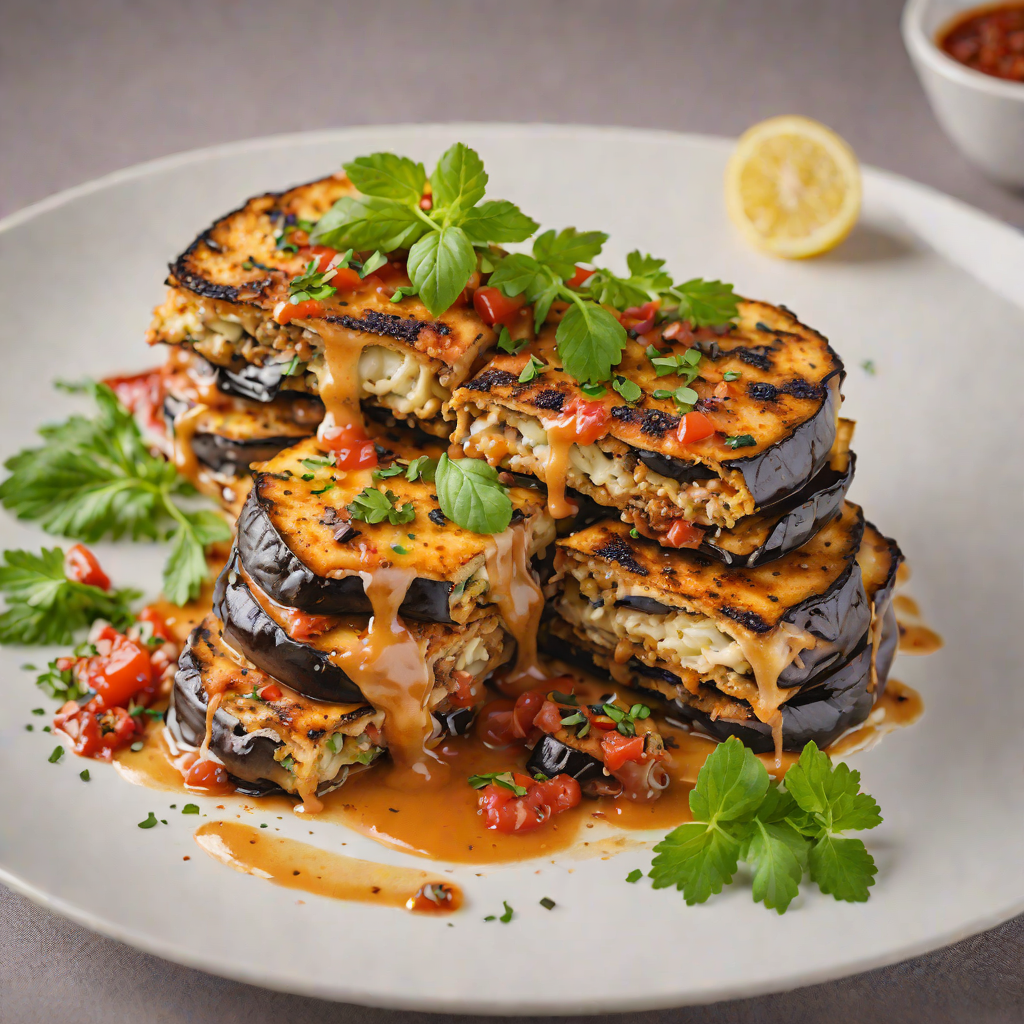 Pan-Seared Greek Moussaka-Inspired Eggplant Layers